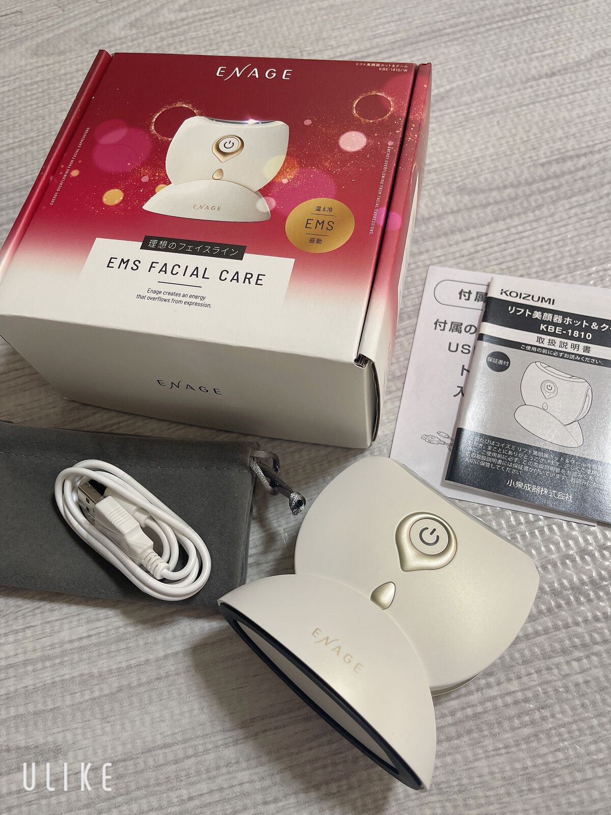 リフト美顔器ホット＆クール KBE-1810/ENAGE/美顔器・マッサージを使ったクチコミ（1枚目）