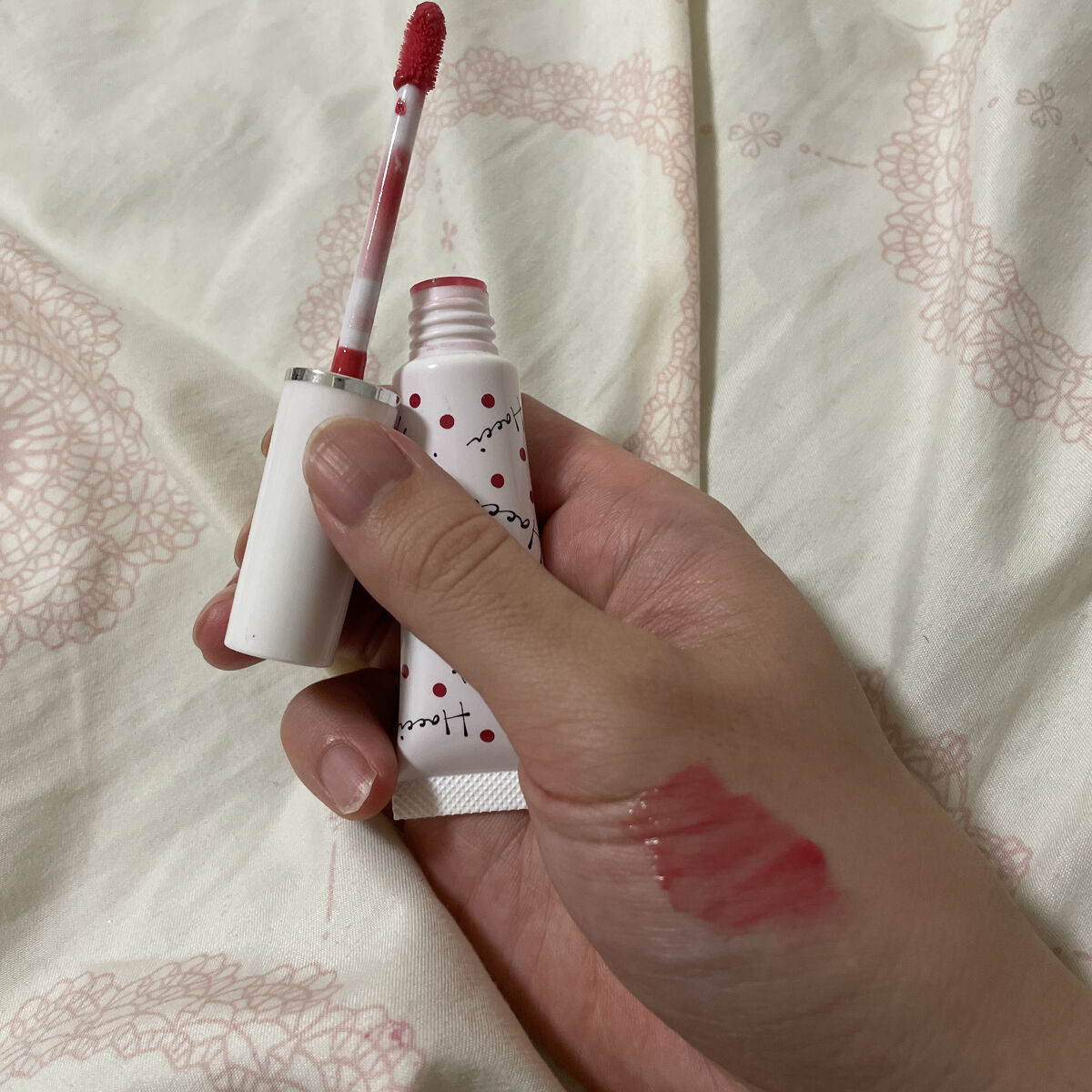 ティントオイルリップ/HACCI/リップケアを使ったクチコミ（1枚目）