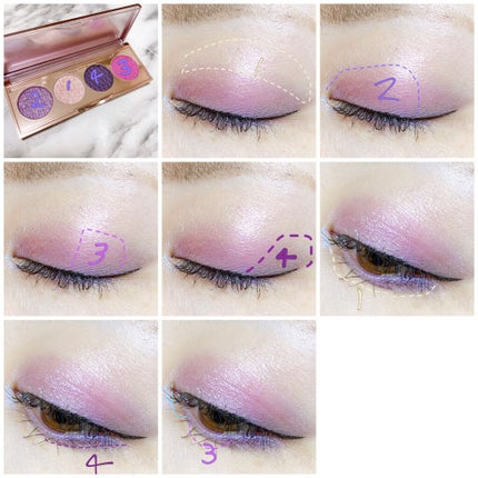 Starlit Eyeshadow/JUNO & CO./アイシャドウパレットを使ったクチコミ(3枚目)