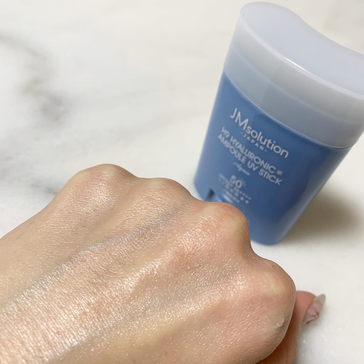 日焼け止めスティック H9ヒアルロニックアンプルUVスティック AQUA/JMsolution/日焼け止めスティックを使ったクチコミ（3枚目）