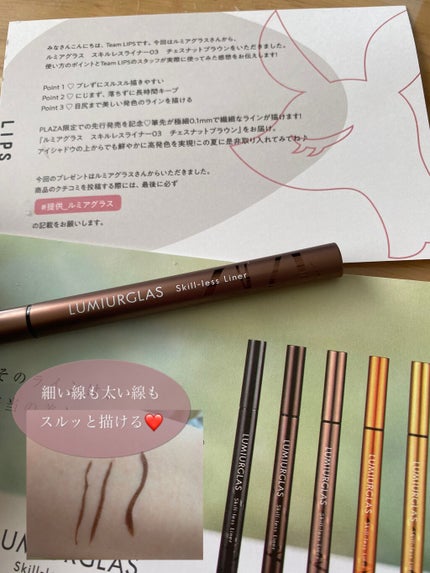 スキルレスライナー/LUMIURGLAS/リキッドアイライナーを使ったクチコミ(1枚目)
