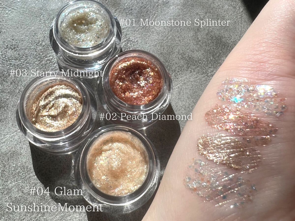 シャイラスティンググリッタージェル ムーンストーンスプリンター/POPSY NOTE/グリッターを使ったクチコミ（3枚目）