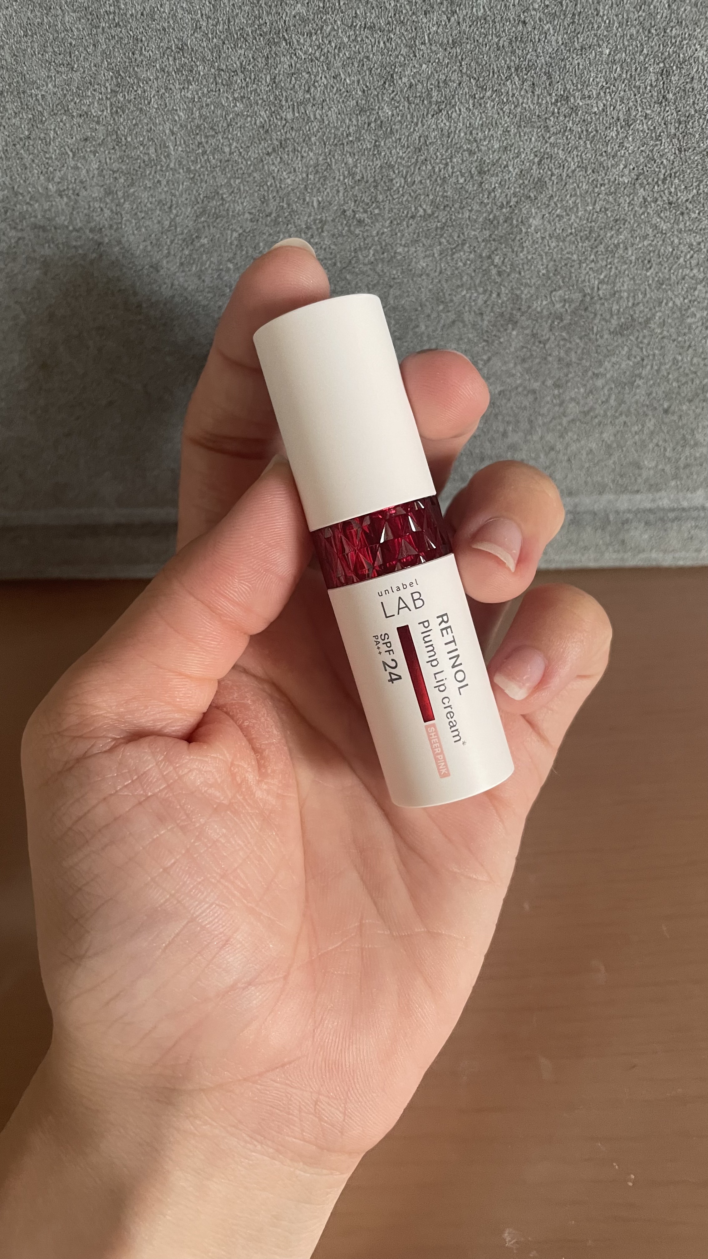 アンレーベル ラボ R プランプ UVリップクリーム/unlabel/リップクリームを使ったクチコミ（1枚目）
