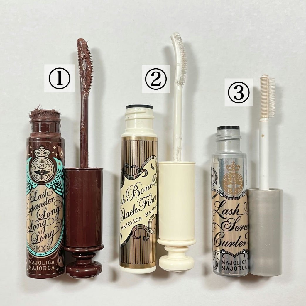 ラッシュボーン ブラックファイバーイン/MAJOLICA MAJORCA/マスカラ下地を使ったクチコミ（3枚目）