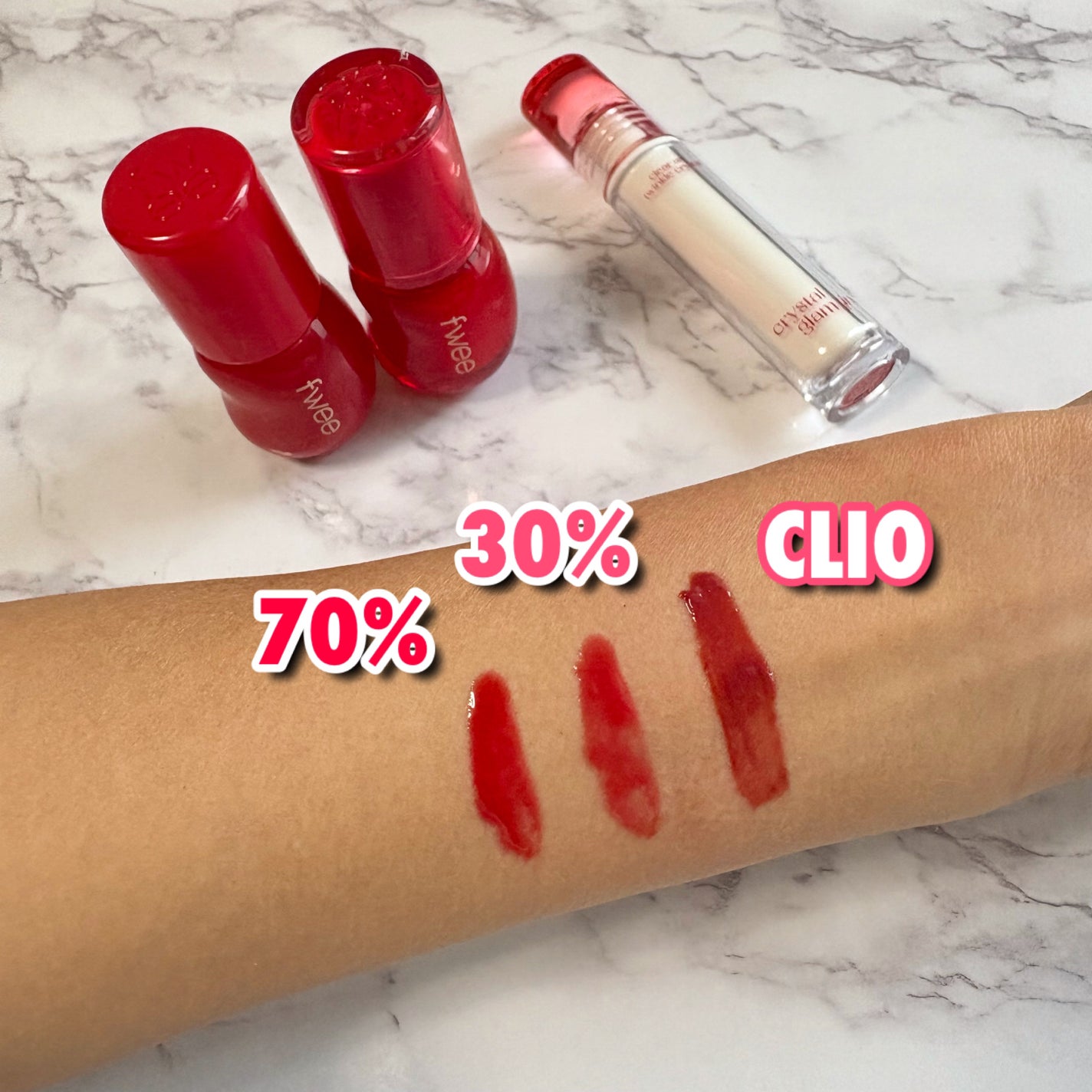 クリスタル グラム ティント/CLIO/リップティントを使ったクチコミ(4枚目)