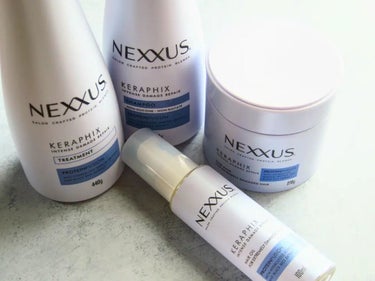 NEXXUS(ネクサス) インテンスダメージリペア ヘアマスクのクチコミ「髪のタンパク質に着目したヘアケアシリーズ。

水色のパッケージの『インテンスダメージリペア』は.....」（3枚目）