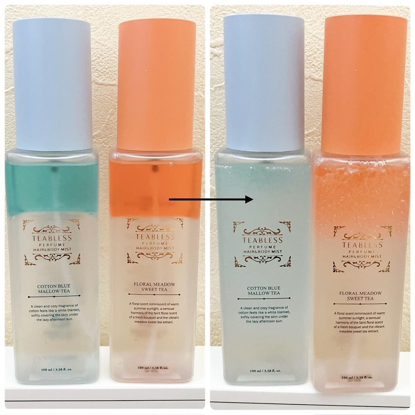 パヒュームヘア＆ボディミスト コットンブルーメロウティー/TEABLESS/ヘアミストを使ったクチコミ（3枚目）