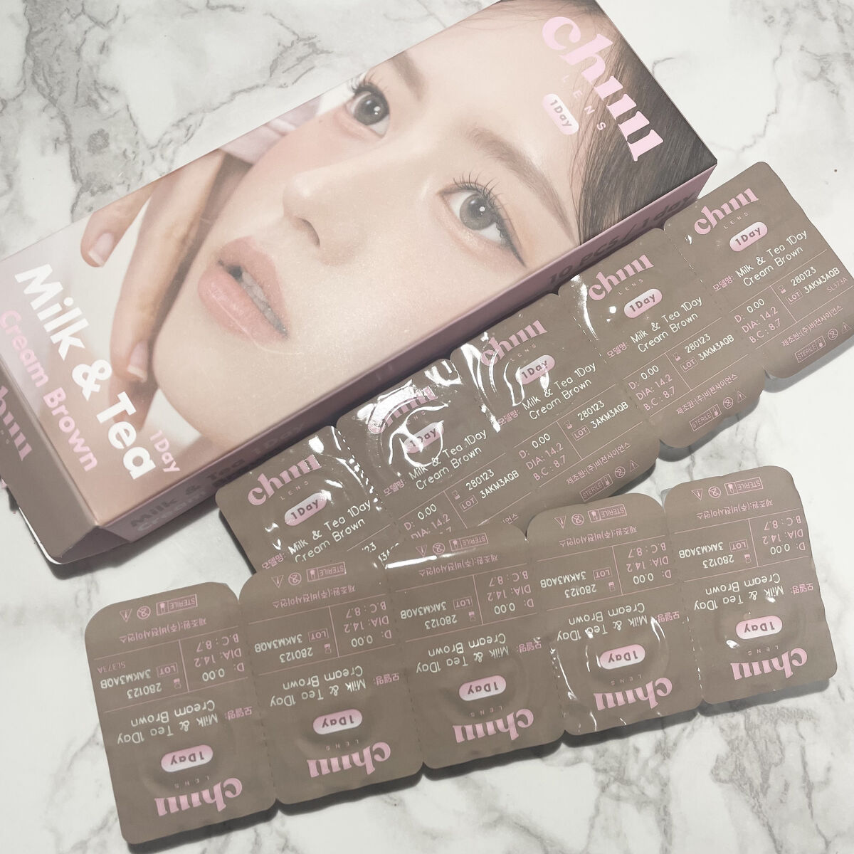 chuuLENS Milk&Tea 1day/chuu LENS/ワンデー（１DAY）カラコンを使ったクチコミ（3枚目）