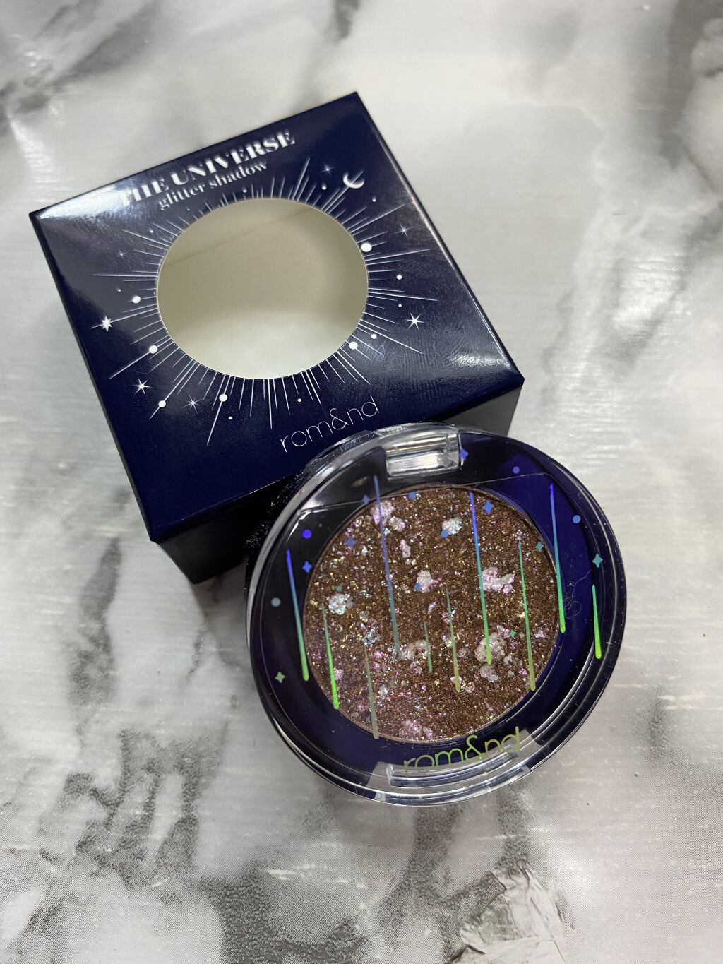 グリッター シャドウ カラー/rom&nd/グリッターを使ったクチコミ（2枚目）