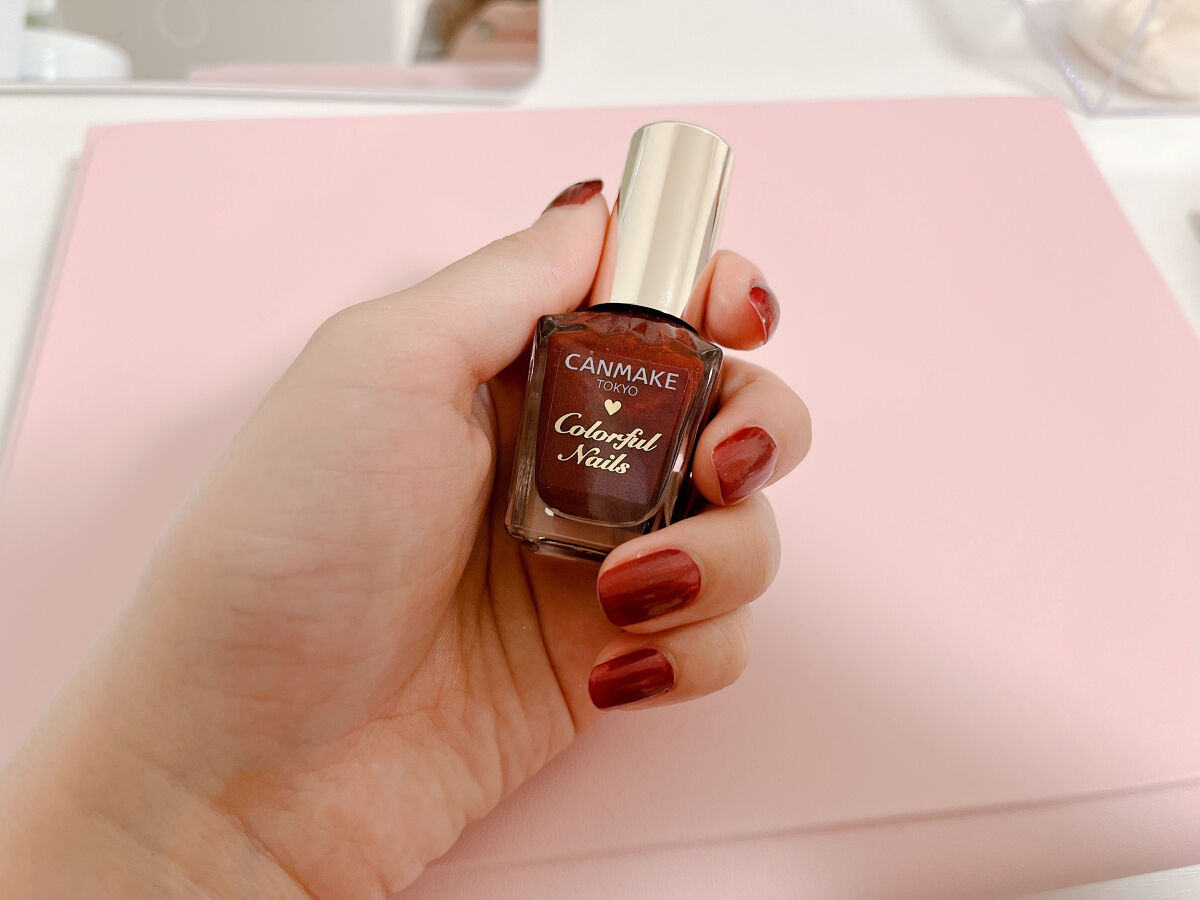 カラフルネイルズ N61 ルビーレッド/キャンメイク/マニキュアを使ったクチコミ（2枚目）