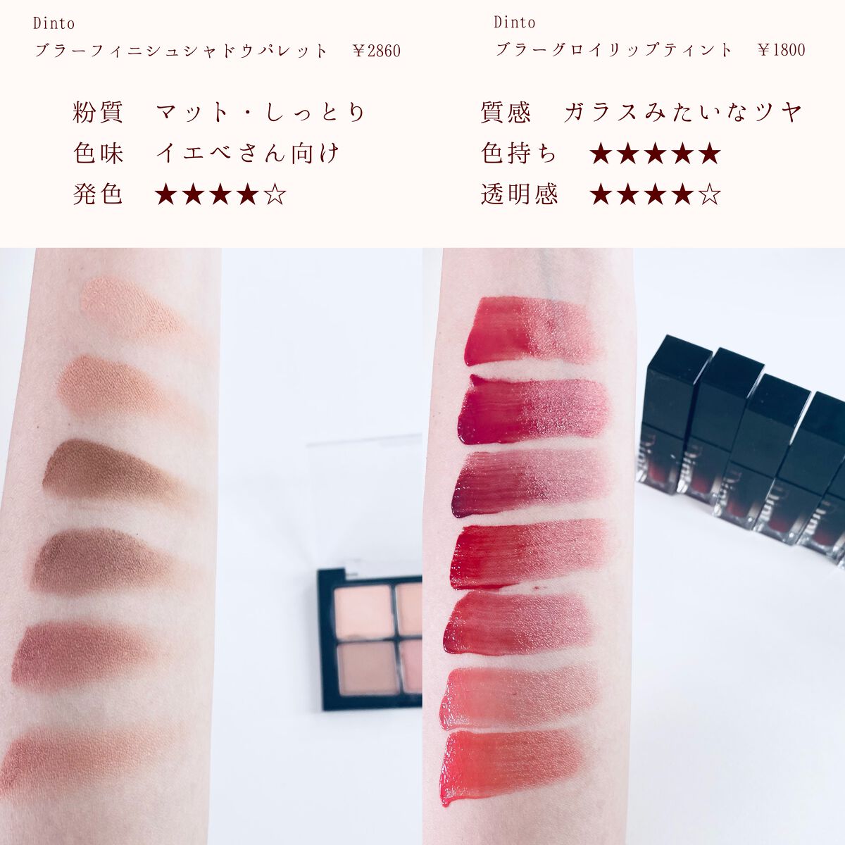 ブラーフィニシュシャドウパレット/Dinto/アイシャドウパレットを使ったクチコミ(2枚目)