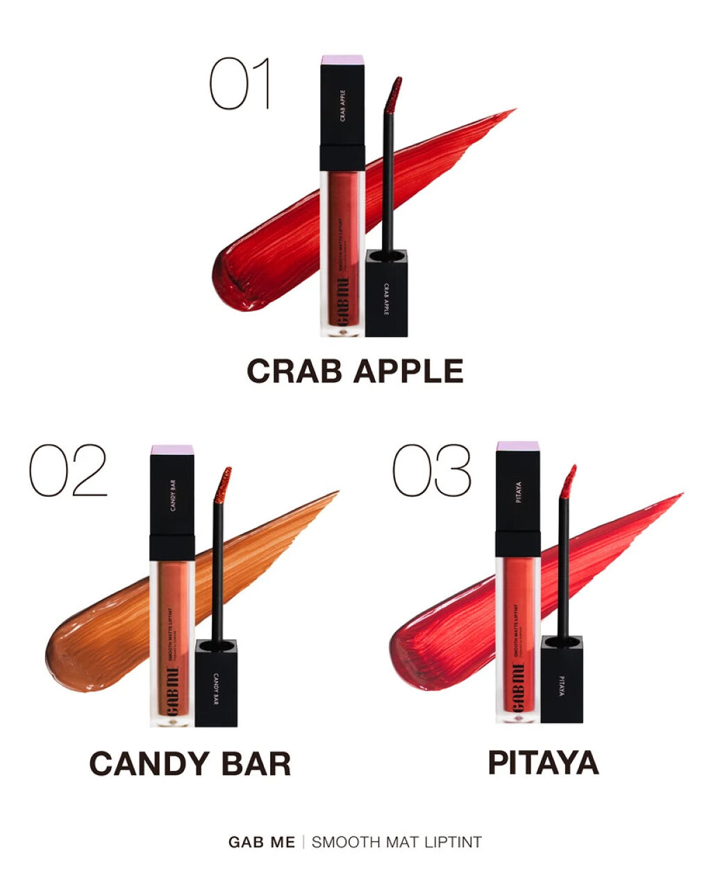 スムースマットリップティント 01 クラブアップル (ダークレッド)/GAB ME/リップティントを使ったクチコミ（2枚目）