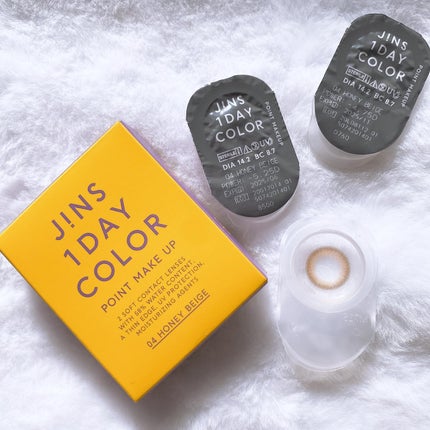 JINS1DAYCOLOR 04 HONEY BEIGE(POINT MAKE UP)/JINS/ワンデー(1DAY)カラコンの画像