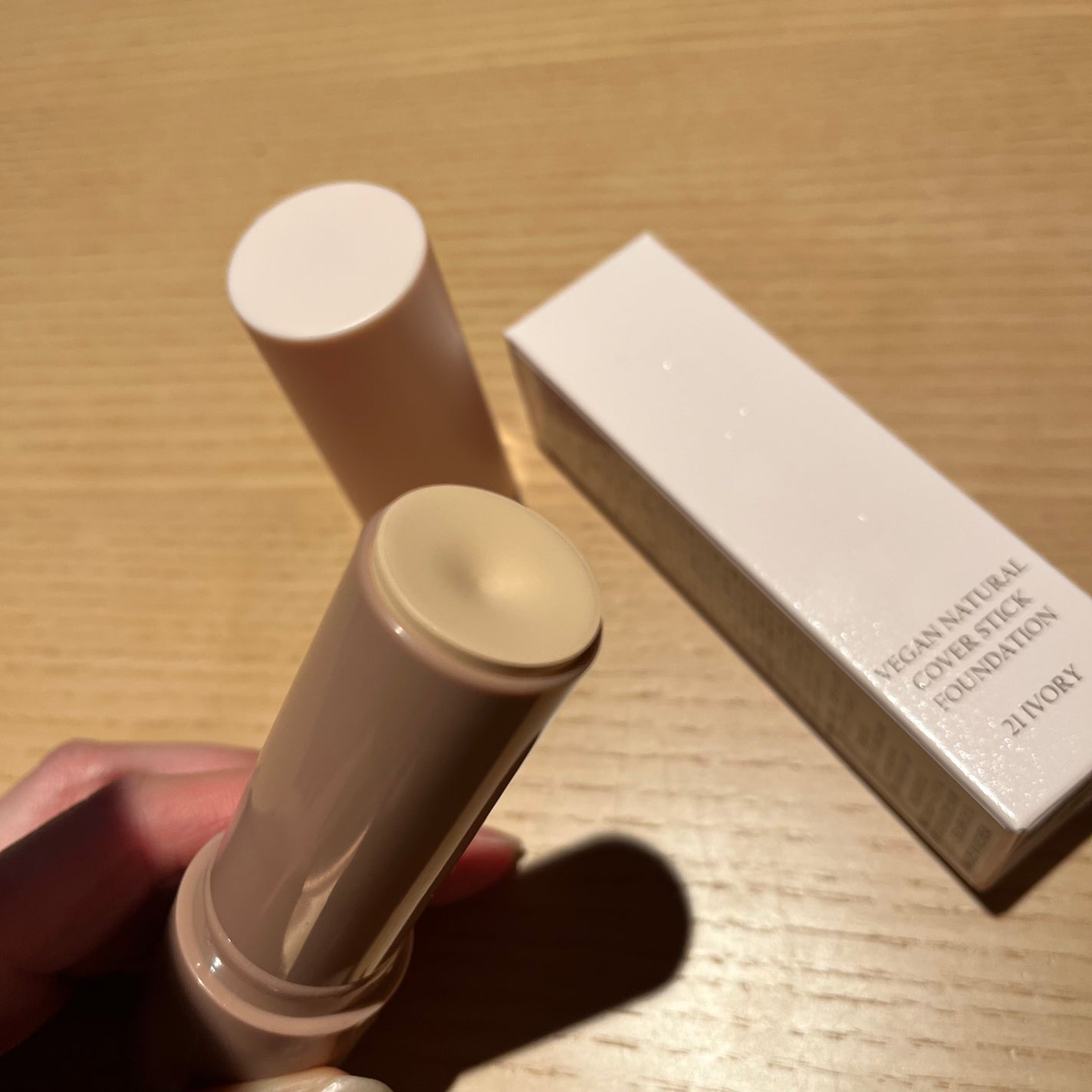 ヴィーガンナチュラルカバースティックファンデーション/DERMASHARE/その他ファンデーションを使ったクチコミ(2枚目)