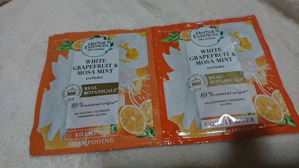 ビオリニュー ホワイトグレープフルーツ＆ミント シャンプー／コンディショナー/ハーバルエッセンス/市販シャンプーを使ったクチコミ（1枚目）