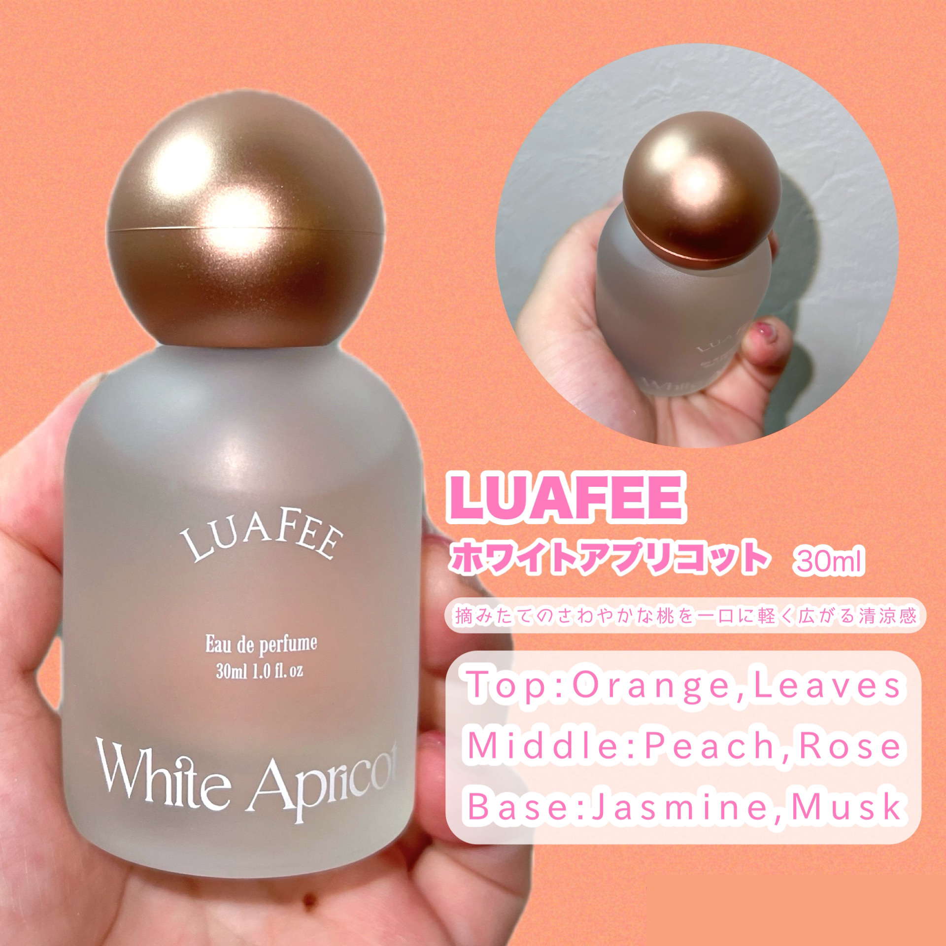 パフュームハンドクリームホワイトアプリコット/LUAFEE/ハンドクリームを使ったクチコミ（2枚目）