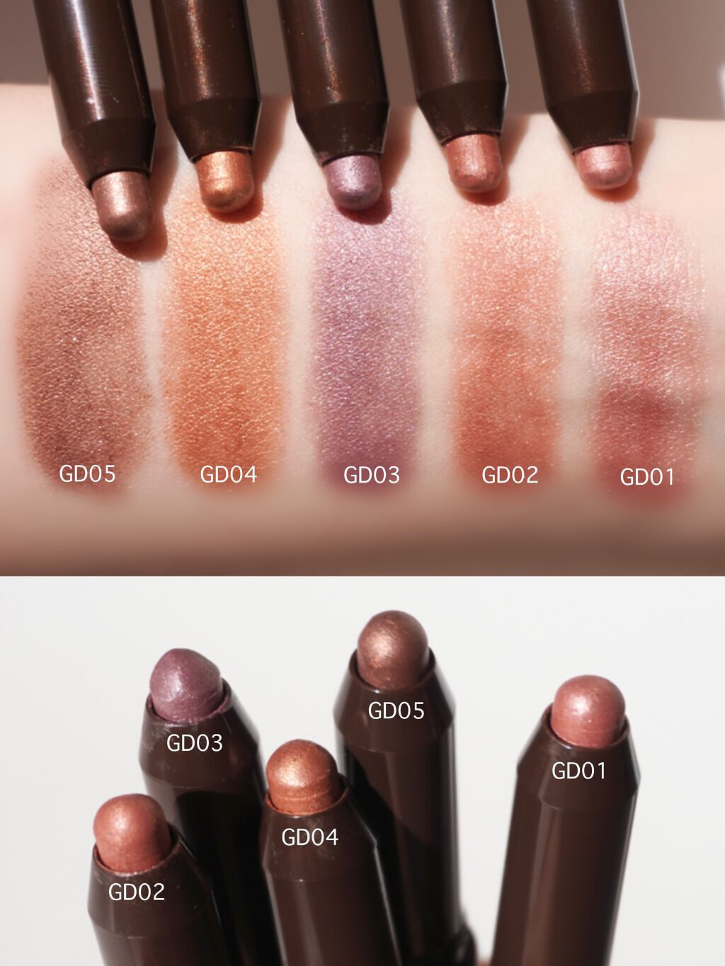 グリームオンフィットシャドウ/excel/スティックアイシャドウを使ったクチコミ（1枚目）