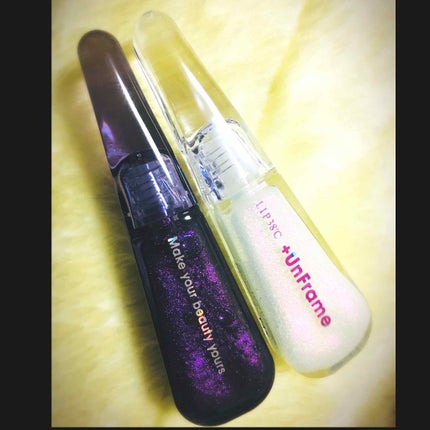 LIP38℃ +UnFrame<ホログラフィック>/UZU BY FLOWFUSHI/リップグロスを使ったクチコミ(1枚目)