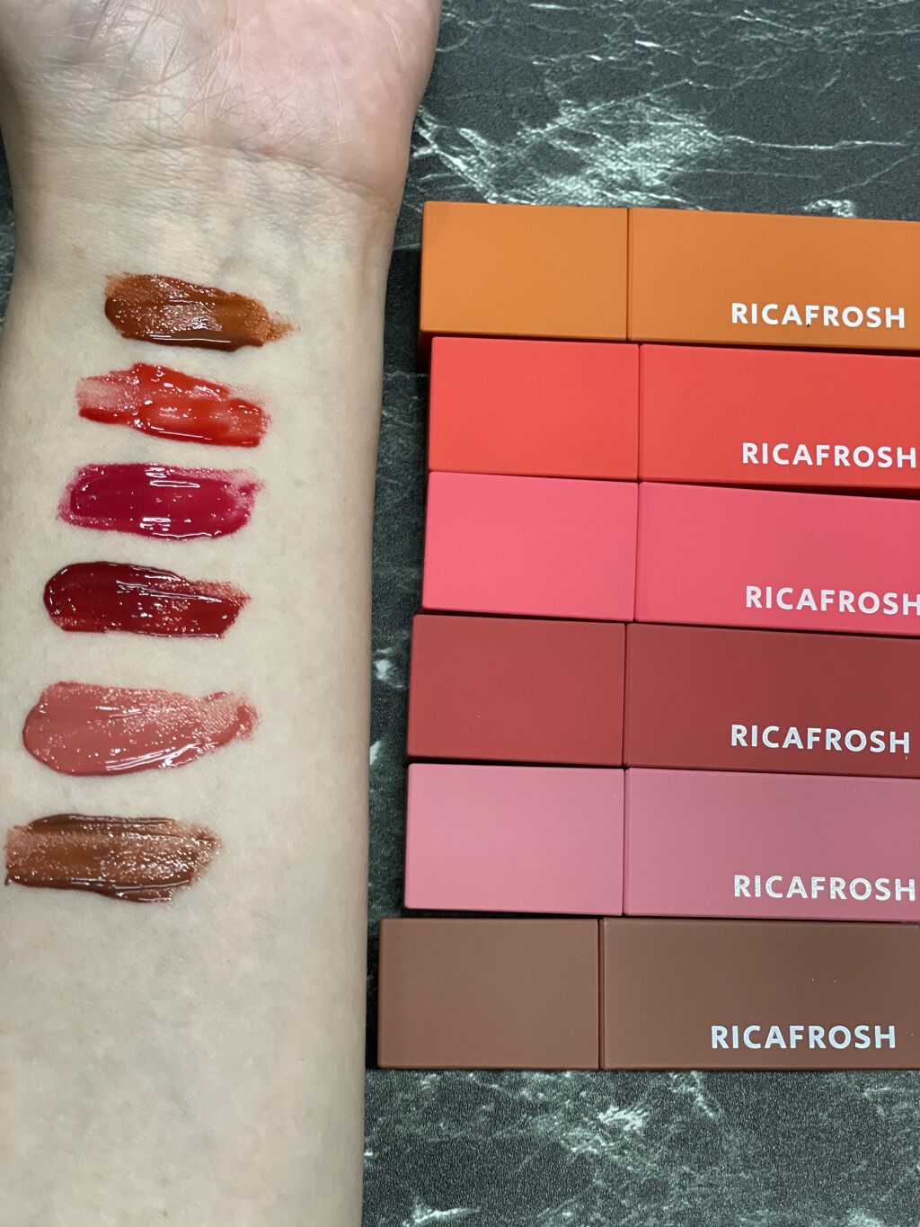 ジューシーリブティント/RICAFROSH/リップティントを使ったクチコミ（3枚目）