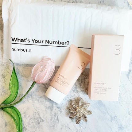 3番 ノーファンデ陶器肌トーンアップクリーム/numbuzin/化粧下地を使ったクチコミ(1枚目)