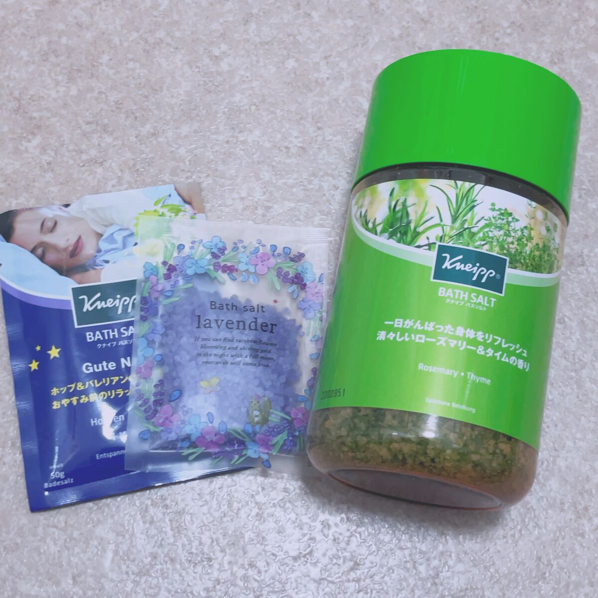 バスソルト ローズマリー＆タイムの香り 850g【旧】/クナイプ/無機塩系入浴剤を使ったクチコミ（1枚目）