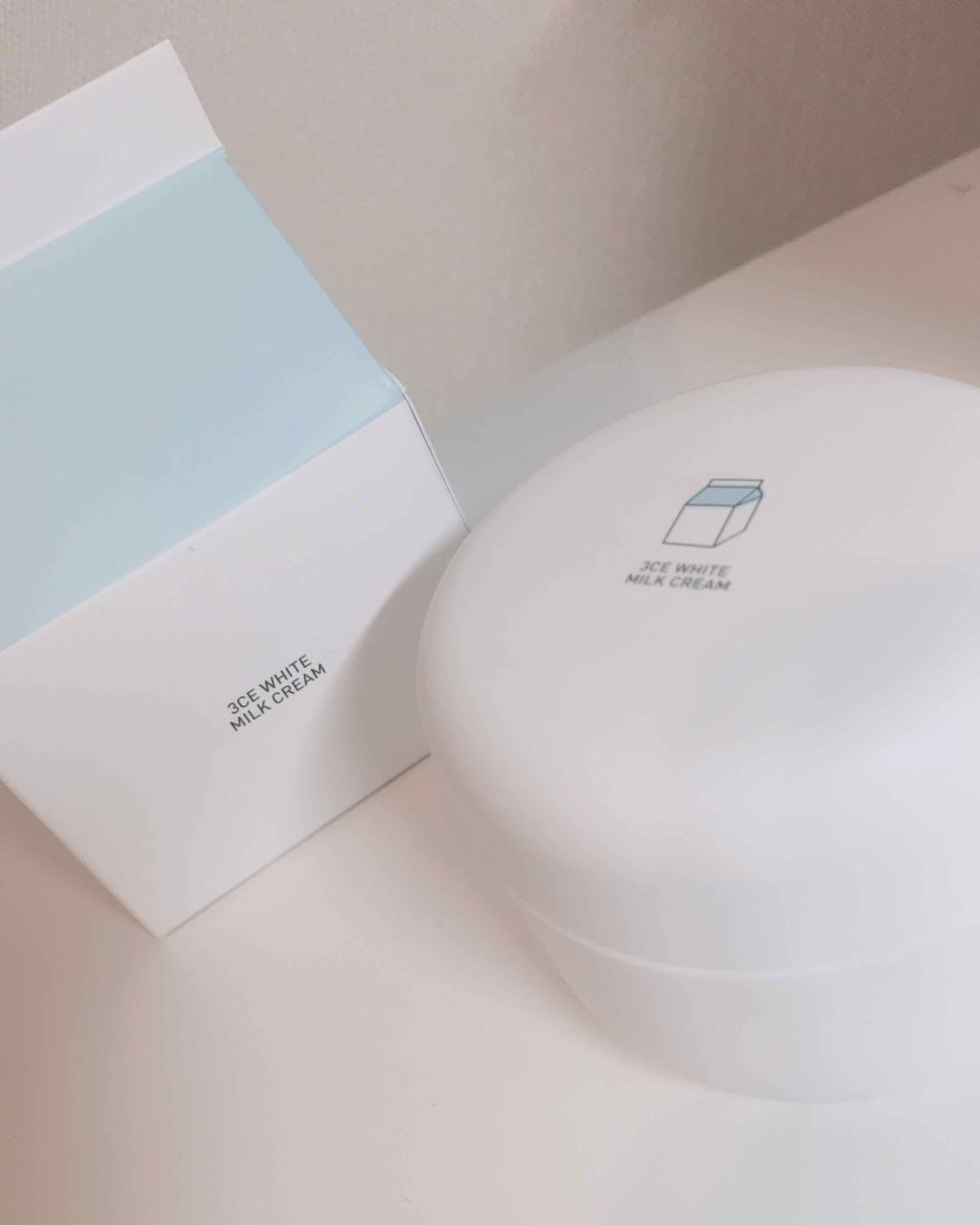 WHITE MILK CREAM/3CE/フェイスクリームを使ったクチコミ（1枚目）