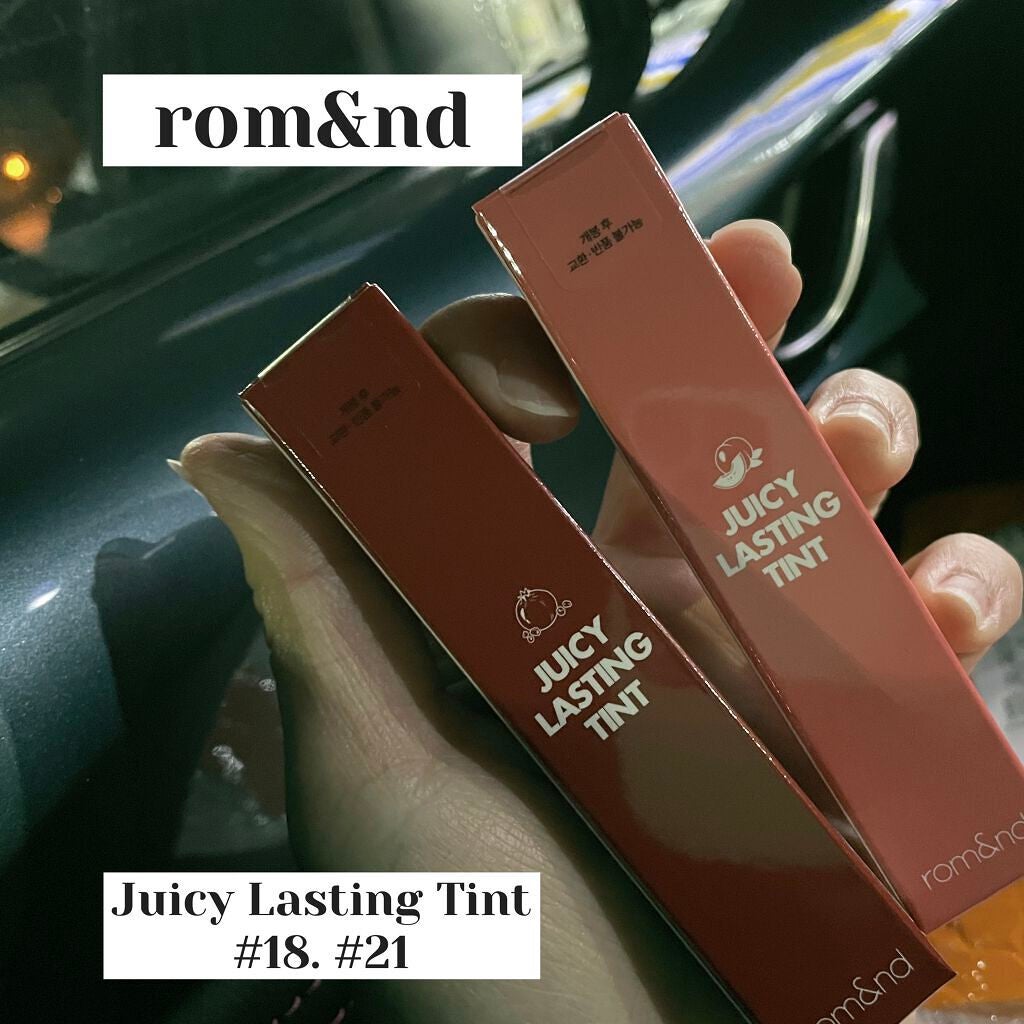 ジューシーラスティングティント/rom&nd/リップティントを使ったクチコミ(1枚目)