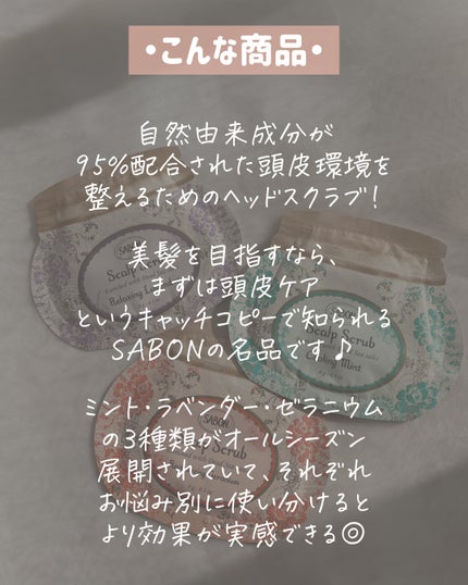 ヘッドスクラブ リラクシング(ラベンダー)/SABON/ヘッドスクラブを使ったクチコミ(2枚目)