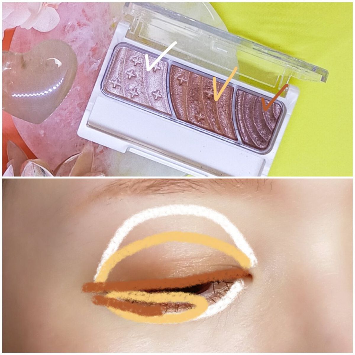 トーンアップアイシャドウ/CEZANNE/アイシャドウパレットを使ったクチコミ（3枚目）