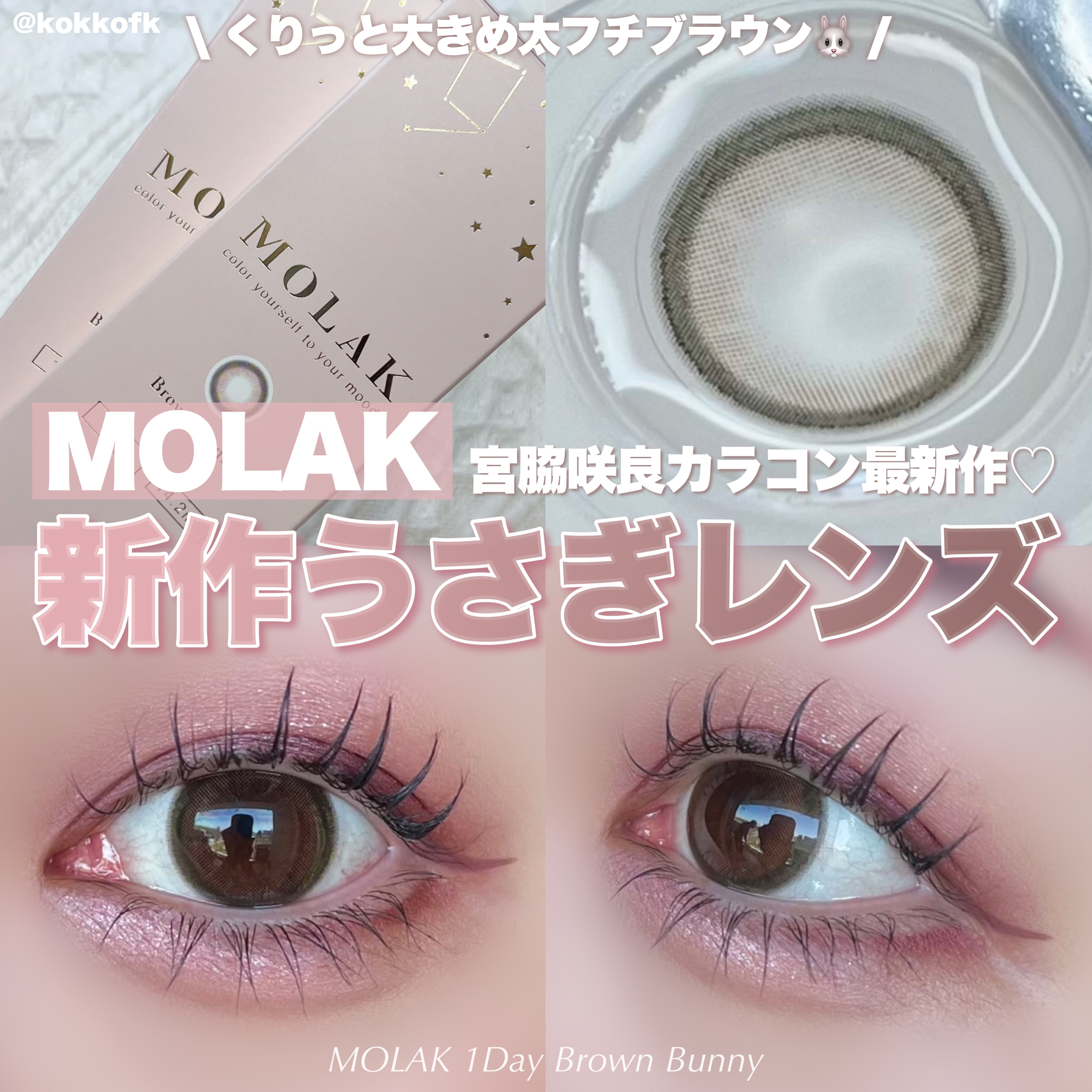 MOLAK 1day ブラウンバニー/MOLAK/ワンデー（１DAY）カラコンを使ったクチコミ（1枚目）
