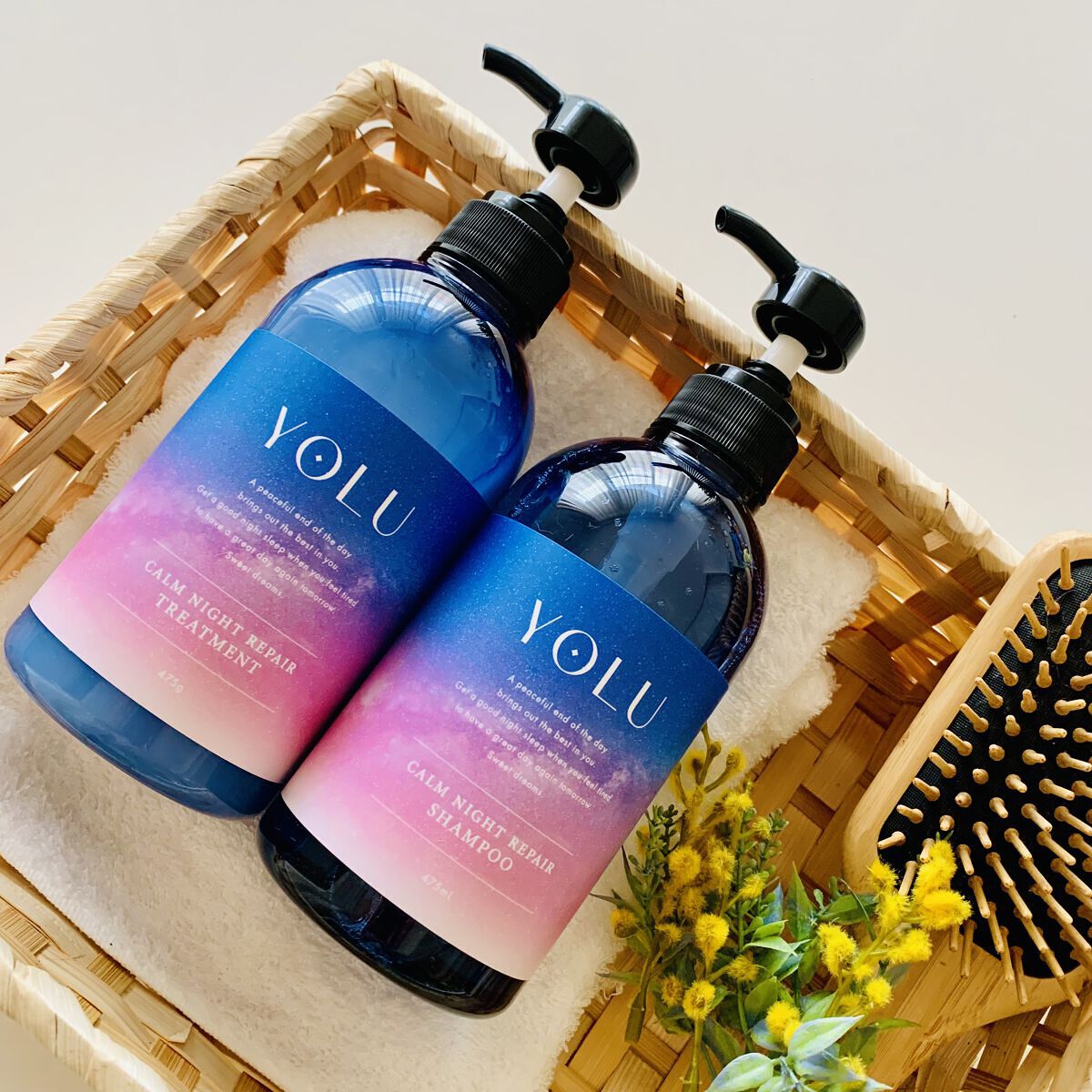 カームナイトリペアシャンプー／トリートメント/YOLU/市販シャンプーを使ったクチコミ（1枚目）