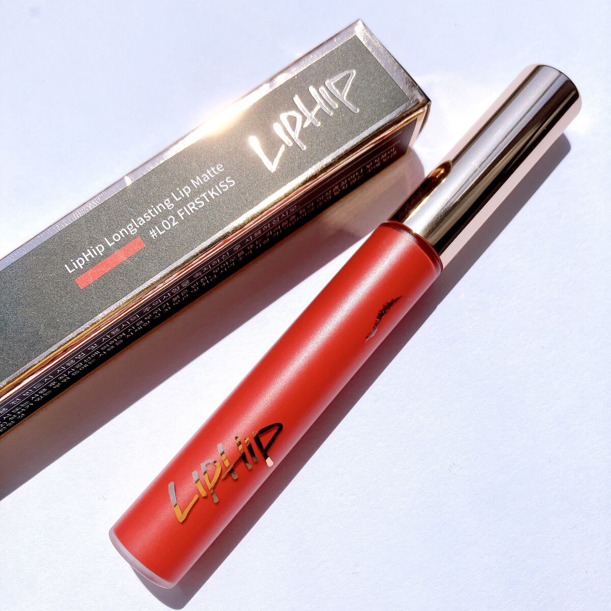 ロングラスティングマットティント 02 ファーストキス/LIPHIP(リップヒップ)/リップティントを使ったクチコミ（1枚目）