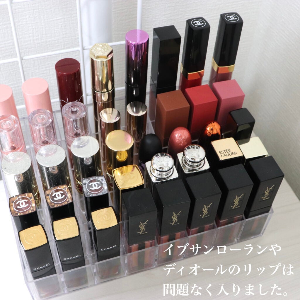 珊瑚@フォロバ100% on LIPS 「✽.。.:*・゚私のリップ収納💄リップ40本を綺麗に見せて収納..」(4枚目)