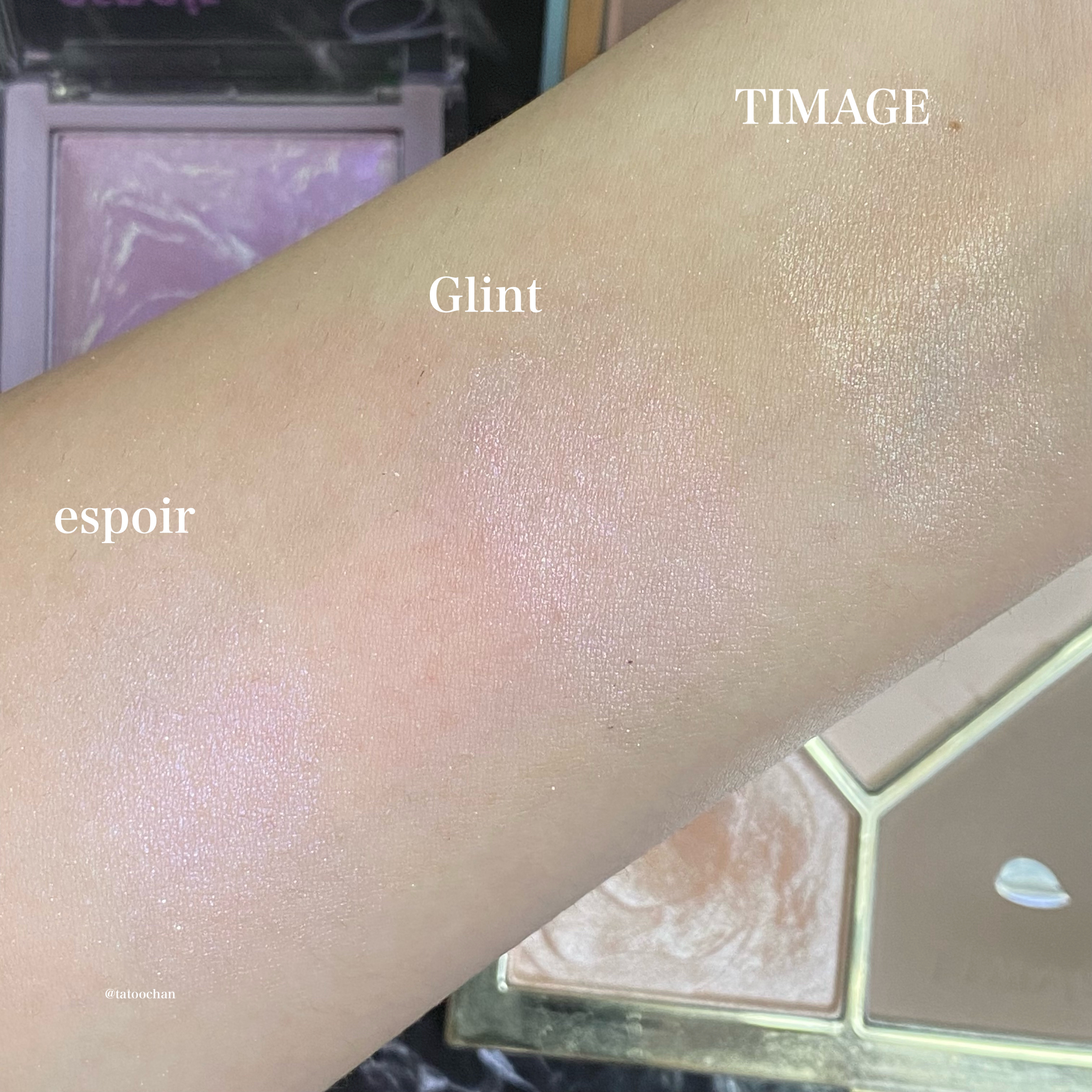 ハイライトシェーディングパレット/TIMAGE/パウダーハイライトを使ったクチコミ（3枚目）