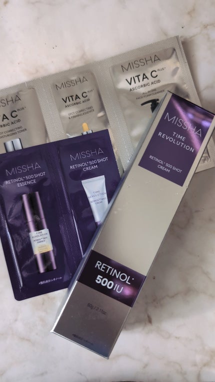 ミシャ タイムレボリューション レチ500ショットクリーム/MISSHA/フェイスクリームを使ったクチコミ(1枚目)