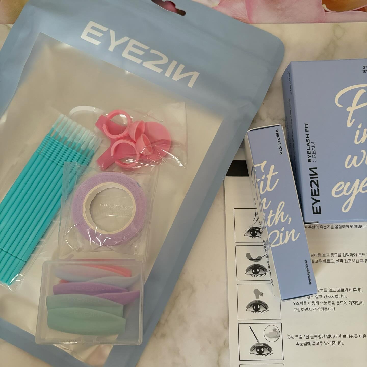 低刺激セルフまつげパーマ9種セット/EYE2IN/その他キットセットを使ったクチコミ（2枚目）