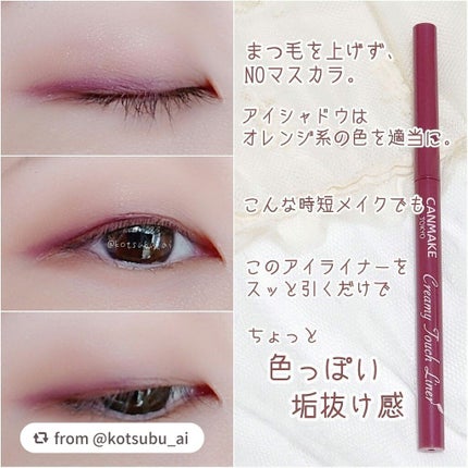 クリーミータッチライナー/キャンメイク/ジェルアイライナーを使ったクチコミ(2枚目)