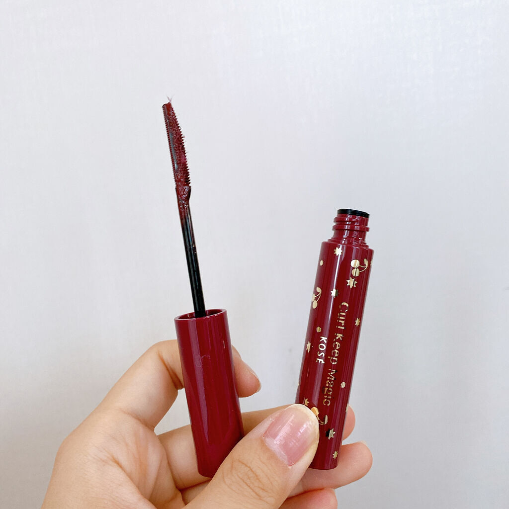 カールキープマジック ダークチェリー（限定色）/コーセーコスメニエンス/マスカラを使ったクチコミ（2枚目）