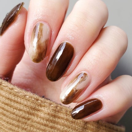 グロッシーコート ミルクティーチャイ【旧】/スキューズミー/オールインワンネイルの画像