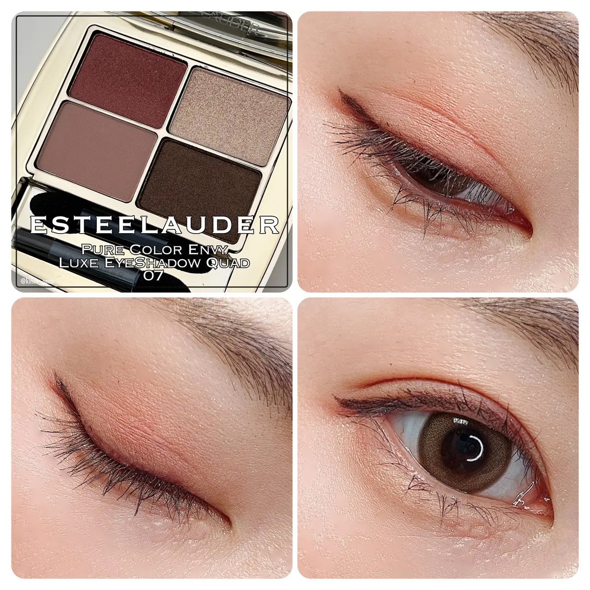 ピュア カラー エンヴィ リュクス アイシャドウ クアッド  07 ボホ ローズ/ESTEE LAUDER/アイシャドウパレットを使ったクチコミ（2枚目）