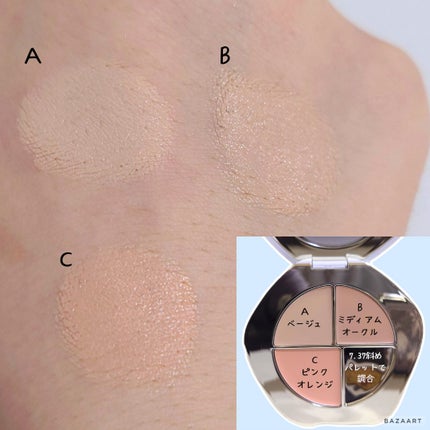 TIMAGE  クリーミーコンシーラーパレット/TIMAGE/パレットコンシーラーを使ったクチコミ(2枚目)