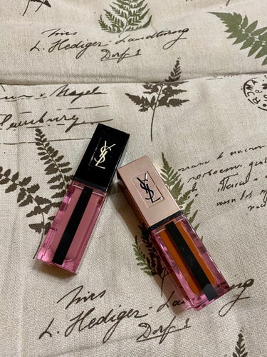 ルージュ ピュールクチュール ヴェルニ ウォーターグロウ No.214 イリシット オレンジ/YVES SAINT LAURENT BEAUTE/口紅を使ったクチコミ（2枚目）