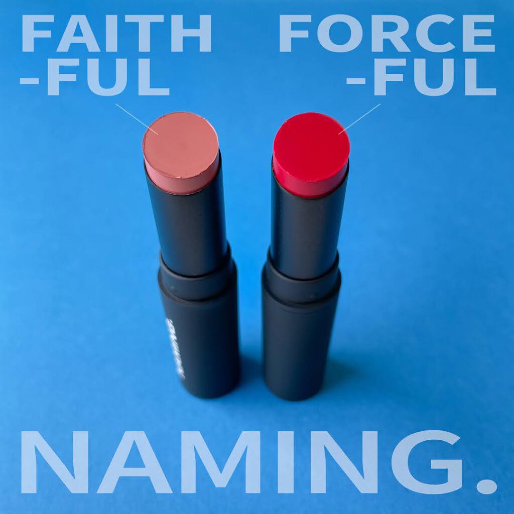 スマッジセミマットリップスティック RDC01 FORCEFUL/NAMING./口紅を使ったクチコミ（3枚目）