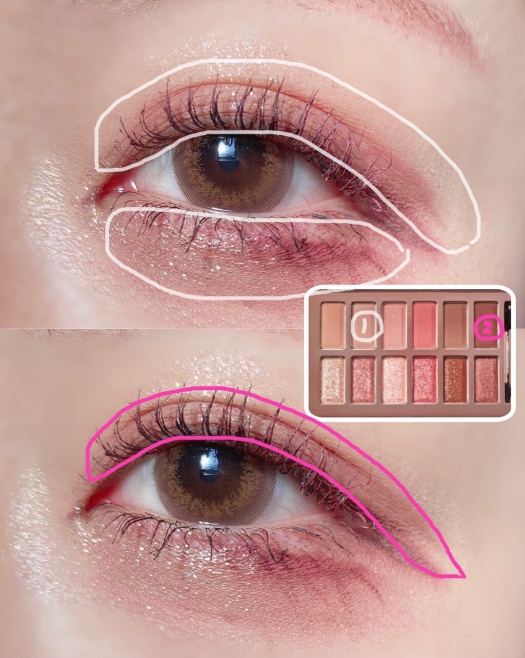 バレンタインボックス3ローズモーメント/VAVI MELLO/アイシャドウパレットを使ったクチコミ(3枚目)