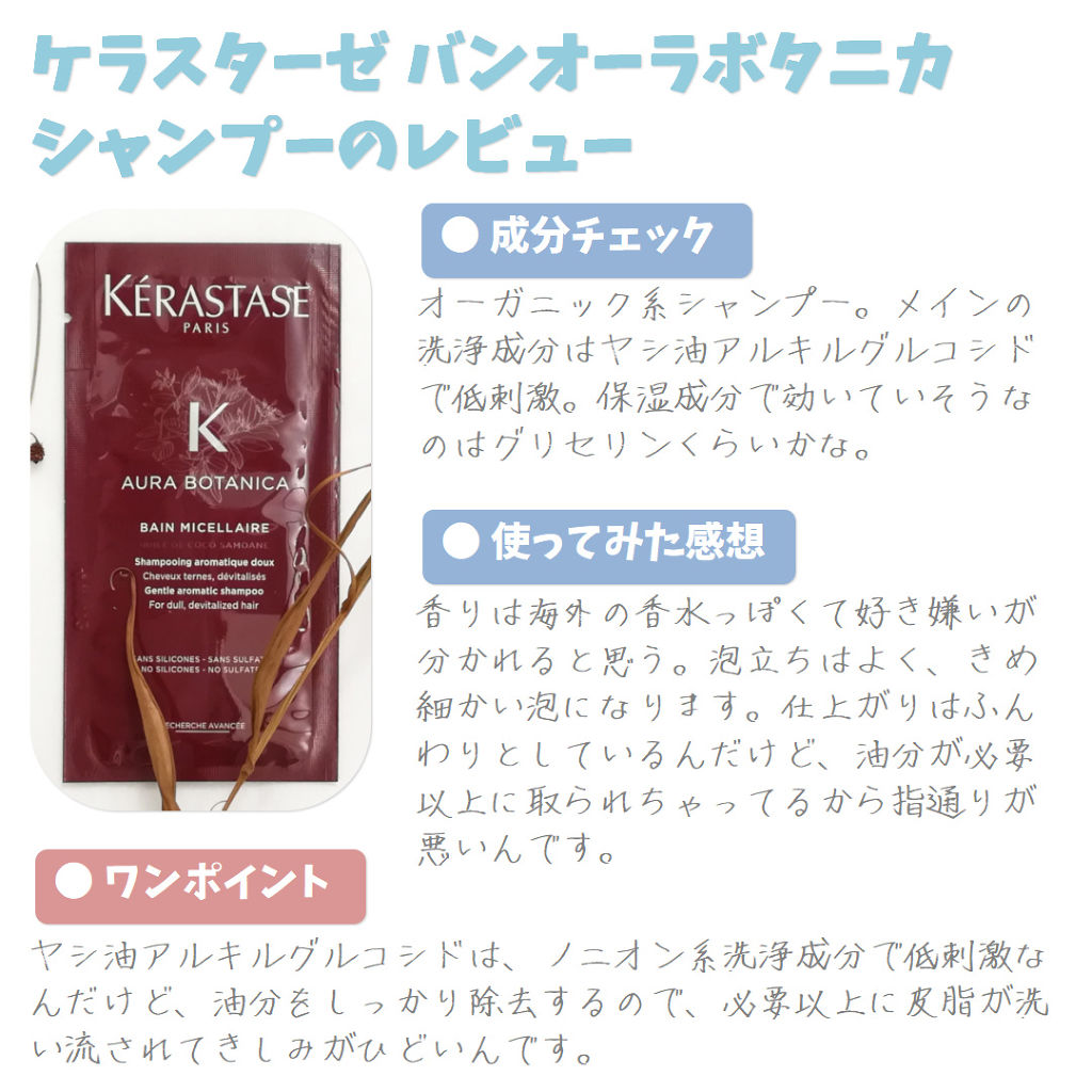 バン オーラボタニカ/ケラスターゼ/シャンプー・コンディショナーを使ったクチコミ（1枚目）