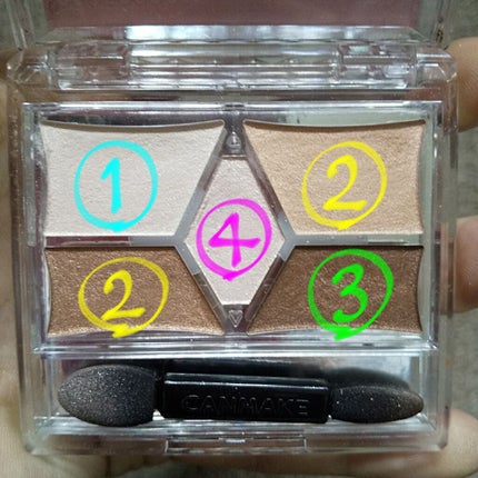 【旧品】パーフェクトスタイリストアイズ/キャンメイク/アイシャドウパレットを使ったクチコミ(3枚目)