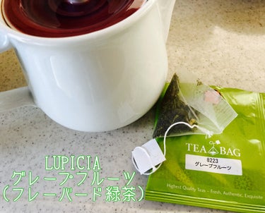 LUPICIA グレープフルーツのクチコミ「【使った商品】
LUPICIA
グレープフルーツ
(フレーバード緑茶)

【商品の特徴】
緑茶.....」（1枚目）