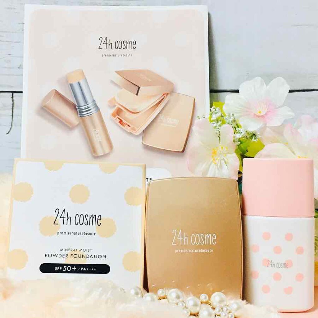 24 ミネラルモイストパウダーファンデ/24h cosme/パウダーファンデーションを使ったクチコミ(4枚目)