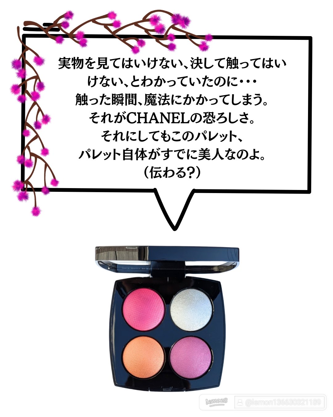 エンチャンテッド ナイト/CHANEL/アイシャドウパレットを使ったクチコミ（2枚目）