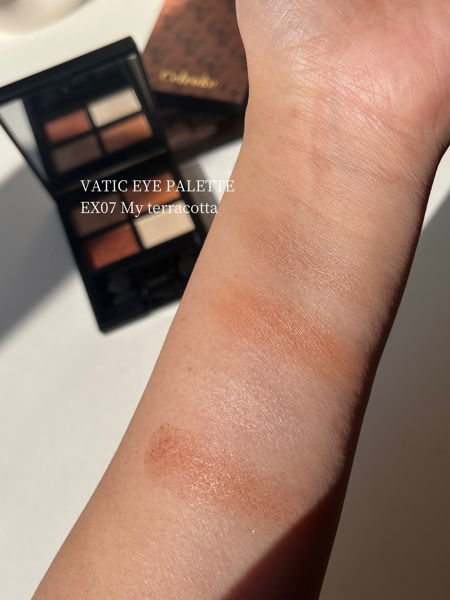 セルヴォーク ヴァティック アイパレット EX07 マイテラコッタ/Celvoke/アイシャドウパレットを使ったクチコミ（3枚目）